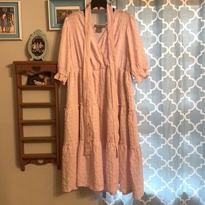 Baby Pink Maxi Dress (comes with belt)
